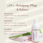 Bio Gesichtsreinigung gegen Unreinheiten. Natürlich, Bio und Vegan. Mit Aloe Vera und Kamille – Feuchtigkeitsspendend – Bild 5