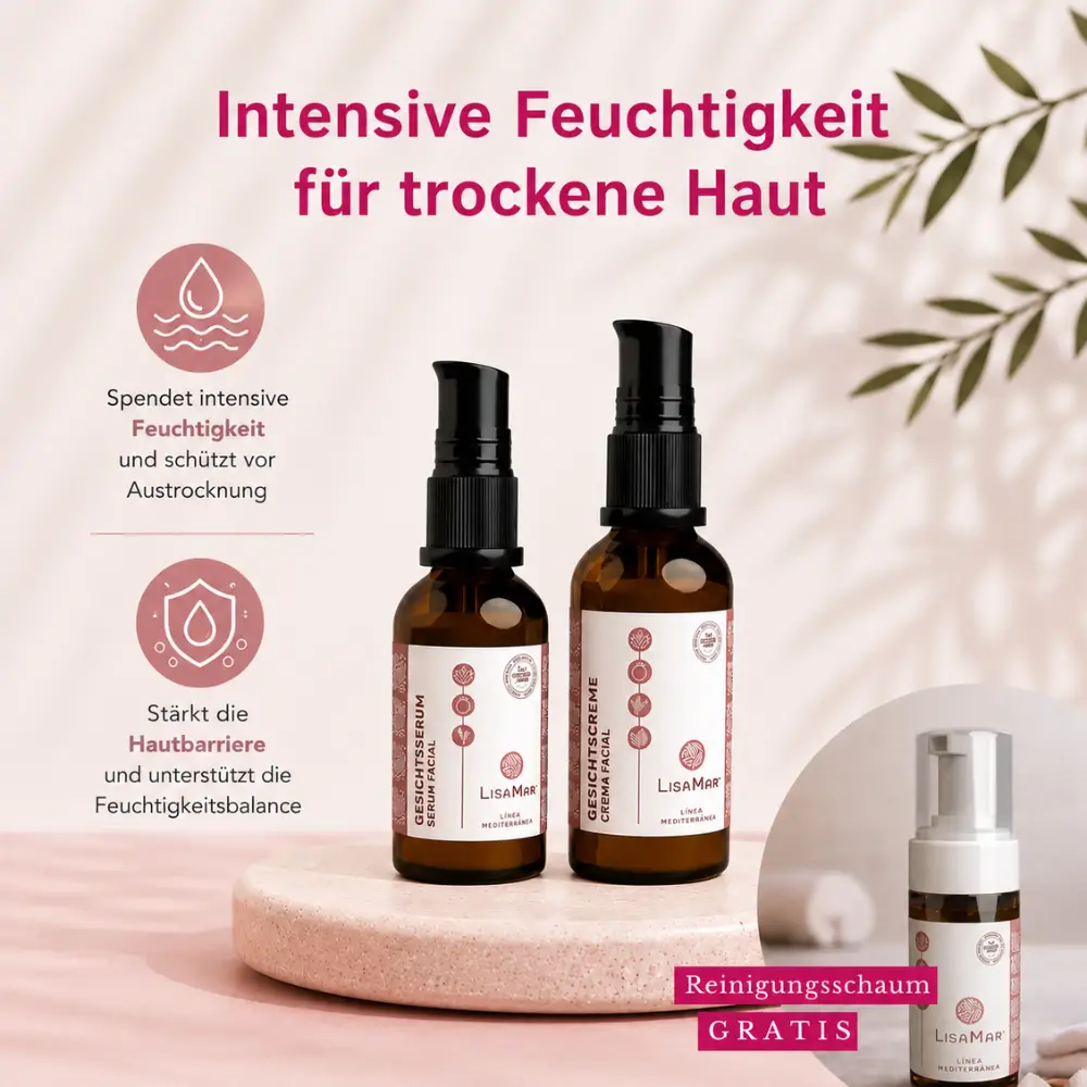 Creme und Serum gegen trockene haut