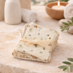 3er-Set waschbare Abschminkpads aus 100 % Baumwolle, handgemacht – perfekt für sensible Haut.