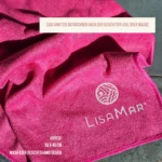 2er-Set Microfaser Gesichtshandtücher – Weiß und Fuchsia, weich & schnell trocknend – Bild 3