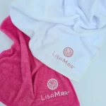 2er-Set Microfaser Gesichtshandtücher – Weiß und Fuchsia, weich & schnell trocknend