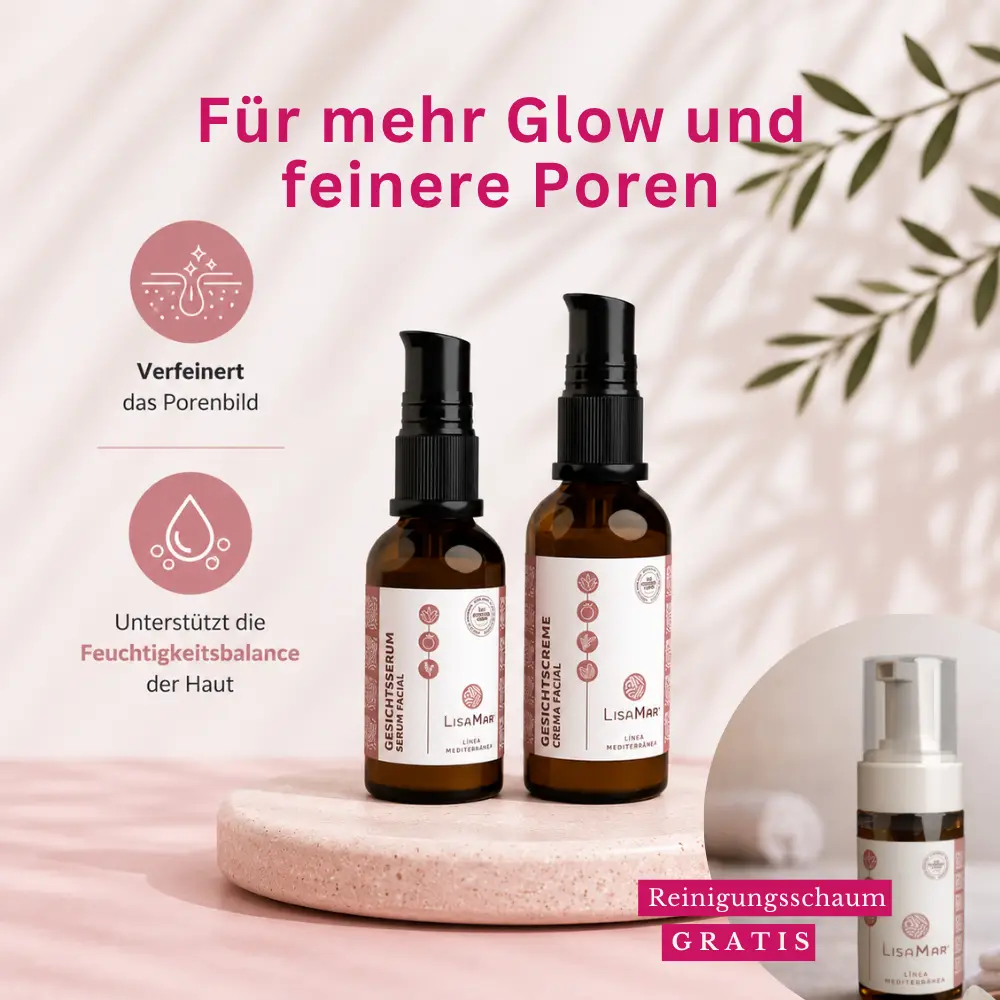Serum und Creme gegen große Poren