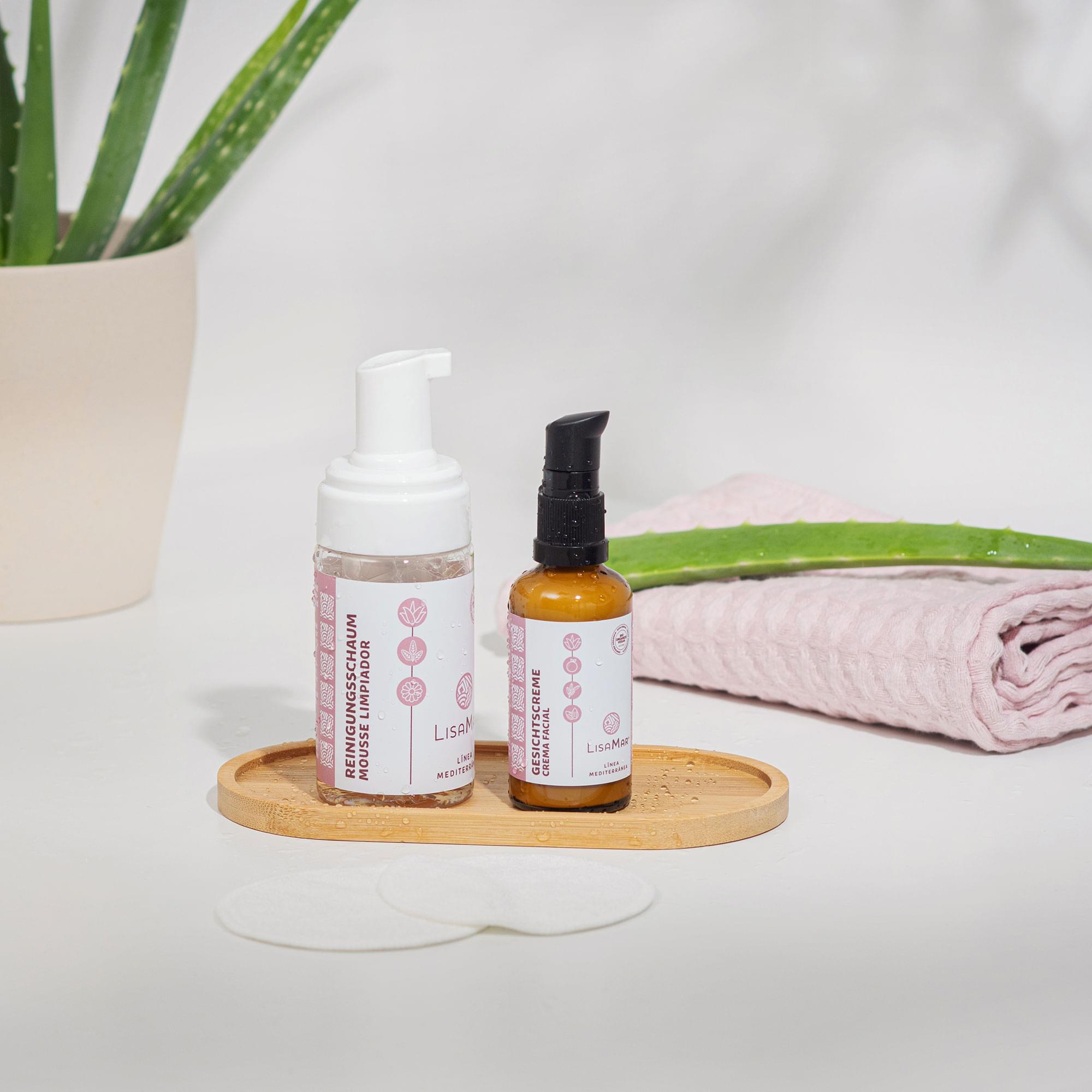 Set Sanfte Reinigung & Pflege für strahlende Haut – Porentiefe Reinigung & Anti-Aging Pflege – Bild 1