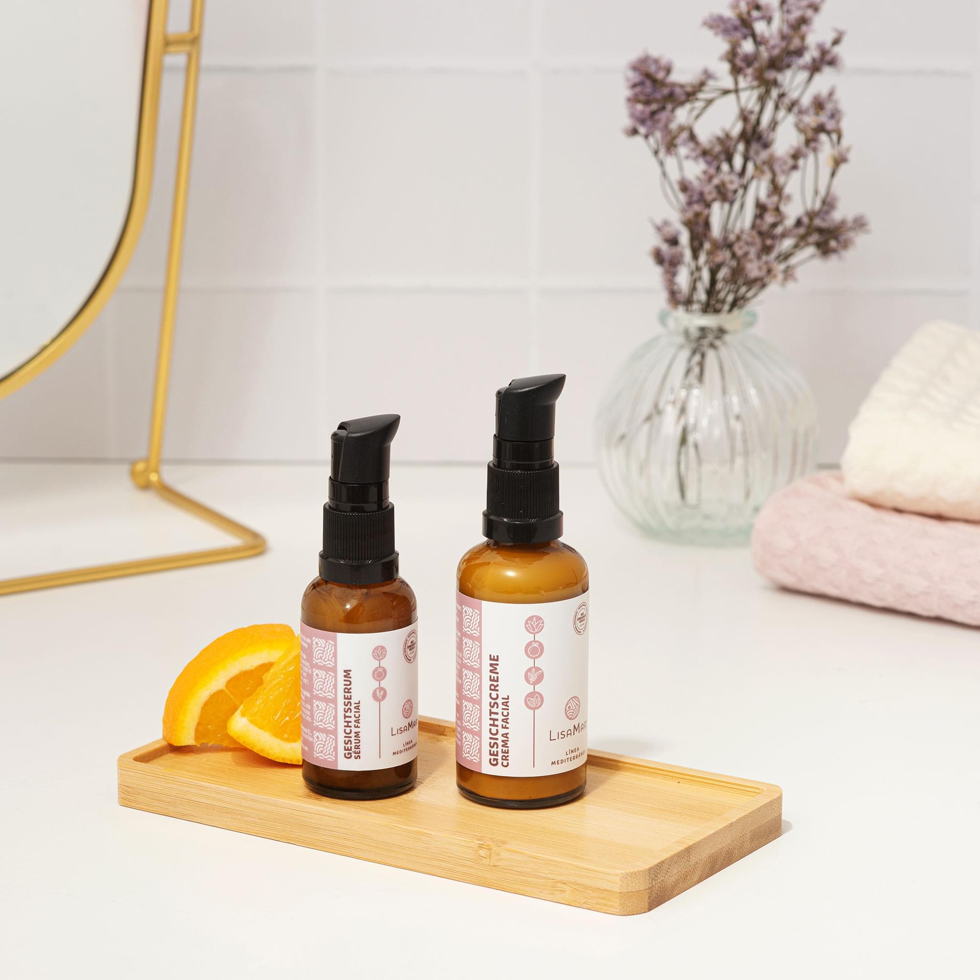 Set Gesichtscreme & Serum – Feuchtigkeit & Pflege für strahlende Haut – Mit Hyaluron & Aloe Vera – Bild 1