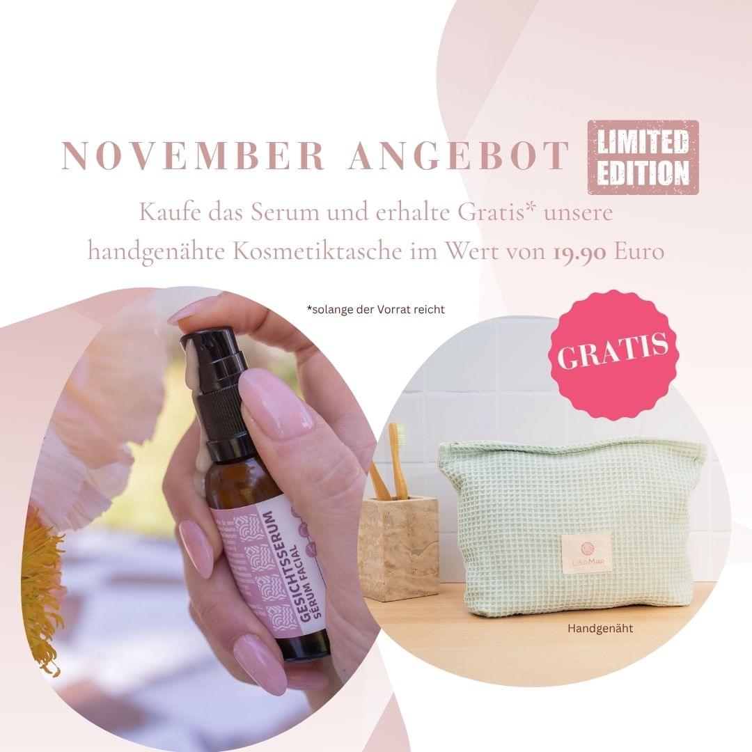 Gesichtsserum –  mit Hyaluron und Pflanzenkraft - handgefertigter Kosmetiktasche GRATIS – Bild 1