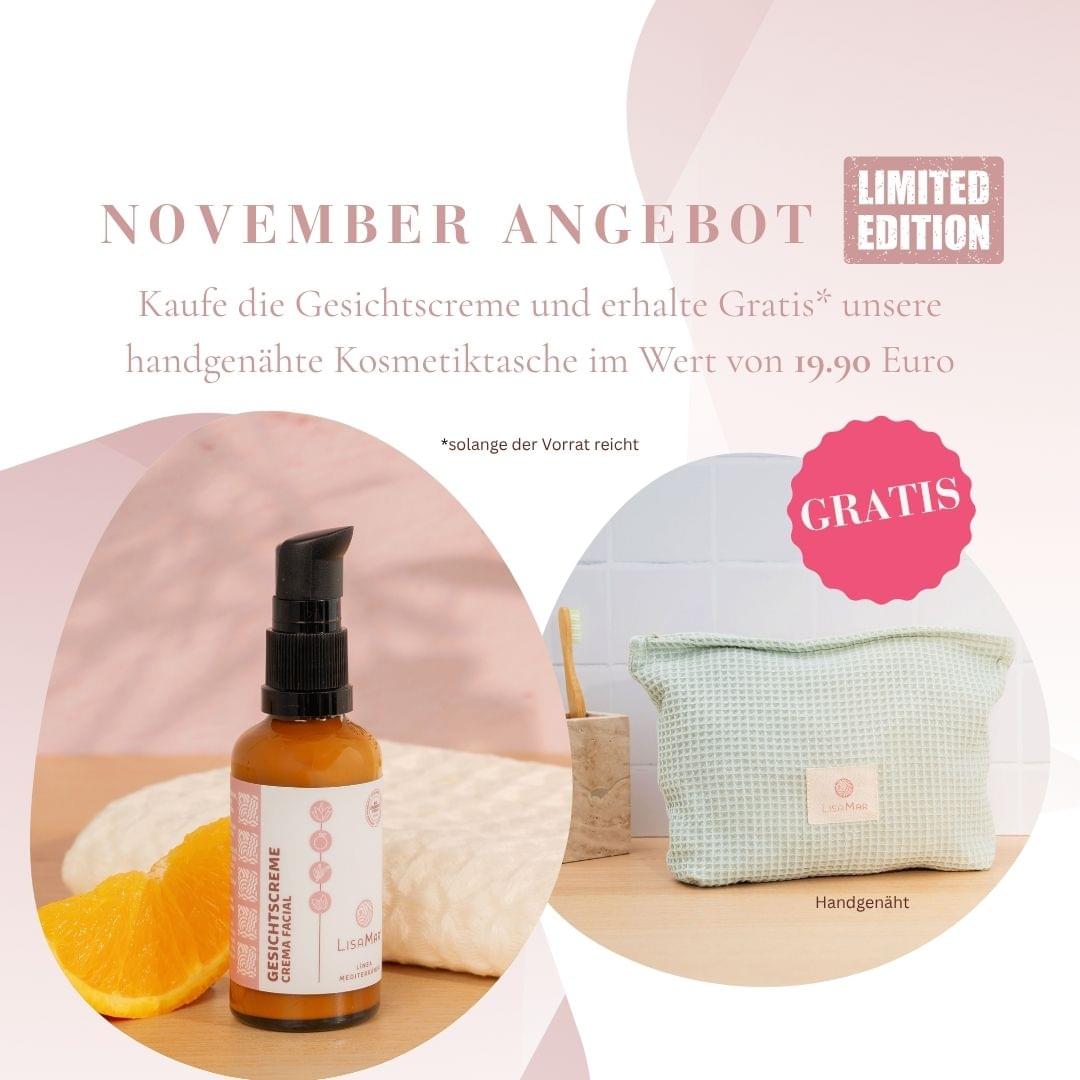 Gesichtscreme Feuchtigkeitspflege und handgefertigter Beauty Bag GRATIS – Bild 1