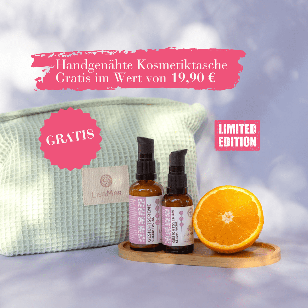 Set Gesichtscreme & Serum mit Beauty Bag– Feuchtigkeit & Pflege für strahlende Haut – Mit Hyaluron & Aloe Vera – Bild 1